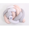 Tour de Lit pour Bébé à Nœuds 180 cm  Blanc Gris