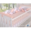 Tour de Lit pour Bébé à Nœuds 180 cm  Blanc Gris