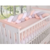 Tour de Lit pour Bébé à Nœuds 180 cm  Blanc Gris