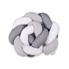 Tour de Lit pour Bébé à Nœuds 180 cm  Blanc Gris Anthracite