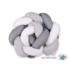 Tour de Lit pour Bébé à Nœuds 180 cm  Blanc Gris Anthracite
