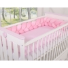 Tour de Lit pour Bébé à Nœuds 180 cm  Rose pour Fille