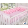 Tour de Lit pour Bébé à Nœuds 180 cm  Rose pour Fille