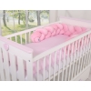 Tour de Lit pour Bébé à Nœuds 180 cm  Rose pour Fille