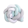 Tour de Lit Tressé 1,8m Menthe Blanc Gris