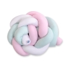 Tour de Lit Tressé 1,8m Menthe Rose Blanc