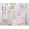 Tour de Lit Tressé 1,8m Rose Blanc Gris