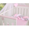 Tour de Lit Tressé 1,8m Rose Blanc Gris