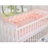 Tour de Lit Tressé 1,8m Rose Poudré
