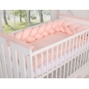 Tour de Lit Tressé 1,8m Rose Poudré