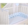 Tour de Lit Tressé 180 cm Bleu pour Garçon