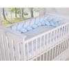 Tour de Lit Tressé 180 cm Bleu pour Garçon