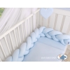 Tour de Lit Tressé 180 cm Bleu pour Garçon