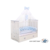 Tour de Lit Tressé 180 cm Bleu pour Garçon