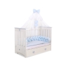 Tour de Lit Tressé 180 cm Bleu pour Garçon
