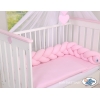 Tour de Lit Tressé 180 cm Rose Rose