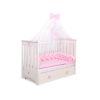 Tour de Lit Tressé 180 cm Rose Rose