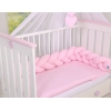Tour de Lit Tressé 180 cm Rose Rose
