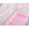 Tour de Lit Tressé 180 cm Rose Rose