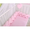 Tour de Lit Tressé 180 cm Rose Rose