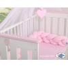 Tour de Lit Tressé 180 cm Rose Rose