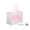 Tour de Lit Tressé 180 cm Rose Rose