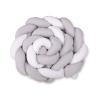 Tour de Lit Tressé pour Bébé 3,6m Blanc Gris