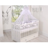 Tour de Lit Tressé pour Bébé 3,6m Blanc Gris