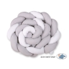 Tour de Lit Tressé pour Bébé 3,6m Blanc Gris
