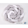 Tour de Lit Tressé pour Bébé 3,6m Blanc Gris