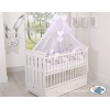 Tour de Lit Tressé pour Bébé 3,6m Blanc Gris