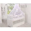 Tour de Lit Tressé pour Bébé 3,6m Blanc Gris