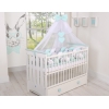 Tour de Lit Tressé pour Bébé 3,6m Menthe Blanc Gris