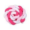 Tour de Lit Tressé pour Bébé 3,6m Rose Blanc