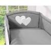 Tour de Lit Universel pour Lit Bébé a Barreaux Anthracite Cœurs