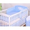 Tour de Lit Universel pour Lit Bébé a Barreaux Bleu à Pois Cœurs