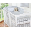 Tour de Lit Universel pour Lit Bébé a Barreaux Gris Cœurs