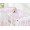 Tour de Lit Universel pour Lit Bébé a Barreaux Rose à Carreaux Cœurs