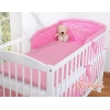 Tour de Lit Universel pour Lit Bébé a Barreaux Rose à Carreaux Cœurs