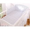 Tour de Lit Universel pour Lit de Bébé Noir à Pois Cœurs