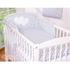 Tour de Lit Universel pour Lit de Bébé Noir à Pois Cœurs