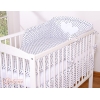 Tour de Lit Universel pour Lit de Bébé Noir à Pois Cœurs