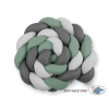 Tressé Tour de Lit Extra épais à Long Gris Vert Pastel Anthracite