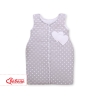 Turbulette Bébé  Gris à Pois Cœurs