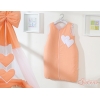 Turbulette Bébé  Orange Cœurs