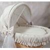 Habillage berceau en osier bébé avec capot