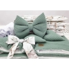 Habillage coton Waffle berceau en osier