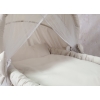 Habillage doux berceau en osier bébé coton Beige