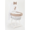 Habillage XXL et linge de lit pour berceau bébé XXL beige
