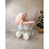 Housses de Rechange Berceau Osier Capote rose